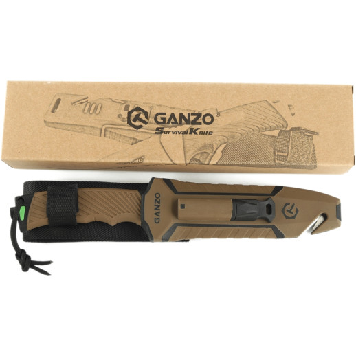 Нож Ganzo G8012V2-DY коричневый