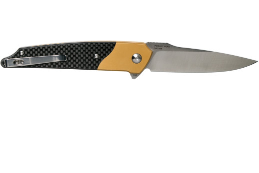 Нож Amare Knives Pocket Peak Folder, золотой