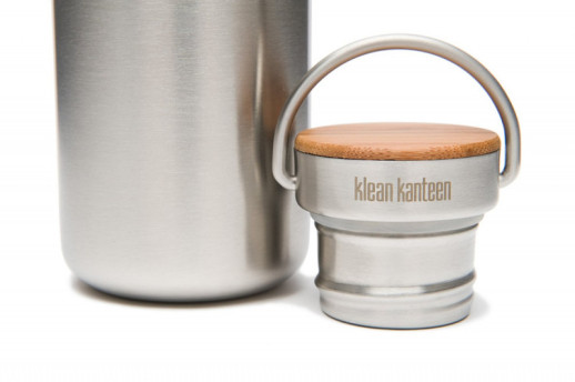 Стальная крышка с бамбуком Klean Kanteen Stainless Unibody Bamboo Cap