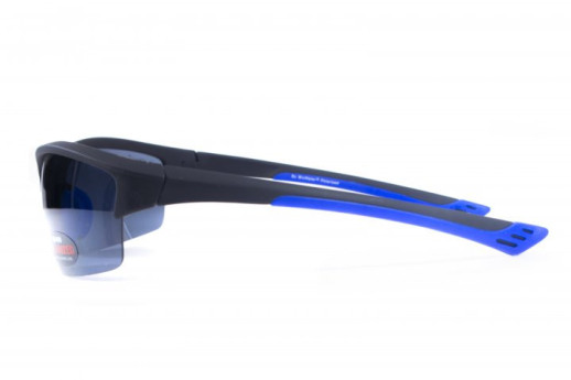 Очки поляризационные BluWater Daytona-1 Polarized (gray), серые в черно-синей оправе