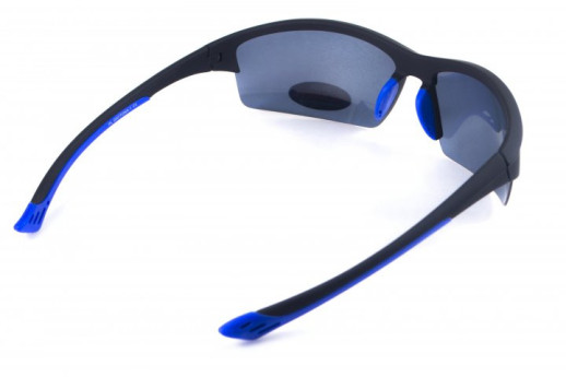 Очки поляризационные BluWater Daytona-1 Polarized (gray), серые в черно-синей оправе