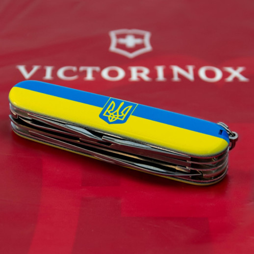 Нож Huntsman Ukraine 91мм/15функ / Герб на флаге гориз.