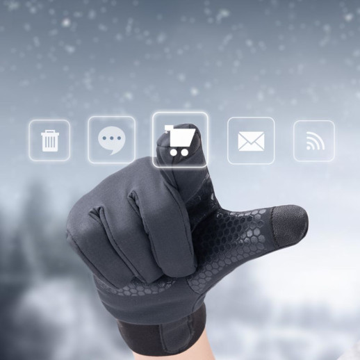 Перчатки влагозащитные Naturehike NH19S005-T, размер XL, темно-голубые
