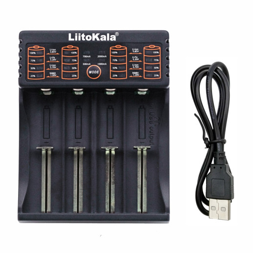 Зарядное устройство Liitokala Lii-402, Ni-Mh/Li-ion/Li-Fe/LiFePO4, USB, Powerbank