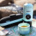 Портативная эспрессо-кофеварка Wacaco Nanopresso голубая с чехлом