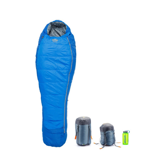 Спальный мешок Pinguin Mistral PFM (3/-3°C), 195 см - Right Zip, Blue