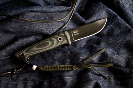 Нож Kizlyar Supreme Nikki черный, сталь AUS8