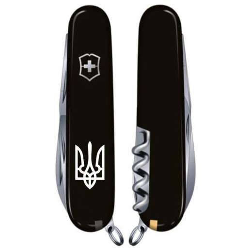 CLIMBER UKRAINE  91мм/14функ/черн /штоп/ножн/крюк /Трезубец бел.