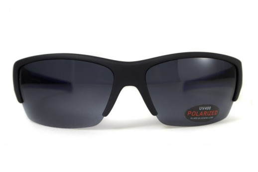 Очки поляризационные BluWater Daytona-2 Polarized (gray), серые в черно-синей оправе