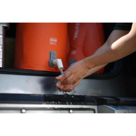 Контейнер для воды с насосом и душевой лейкой Flextail Tiny Shower Bucket, 20л, оранжевый