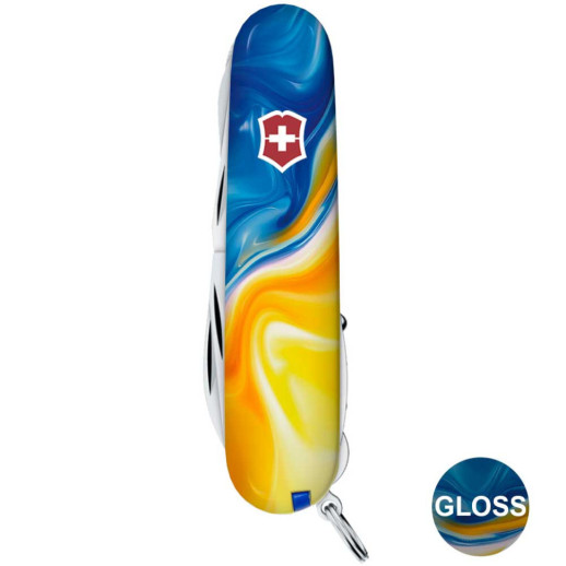 Складной нож Victorinox HUNTSMAN UKRAINE Желто-синие краски