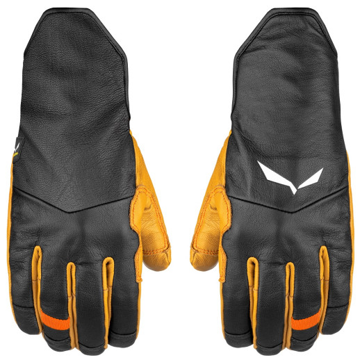 Рукавицы Salewa LEATHER WOOL GLOVES - желтые L