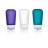 Набор силиконовых бутылочек Humangear GoToob + 3 Pack Large (прозрачный, фиолетовый, бирюзовый)