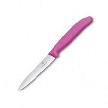 Нож кухонный Victorinox SwissClassic Paring 10 см (серрейтор) розовый