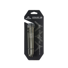 Колышки туристические облегченные Naturehike CNK2650PJ014, V-образные, 14 см, 6 шт, серый