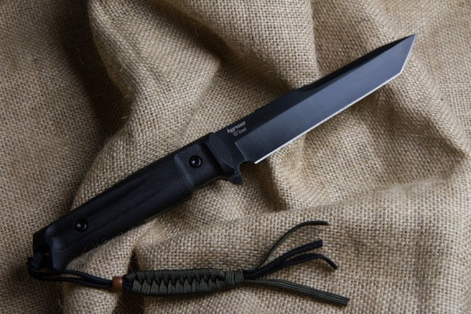 Нож Kizlyar Supreme Aggressor черный, сталь D2, черные ножны