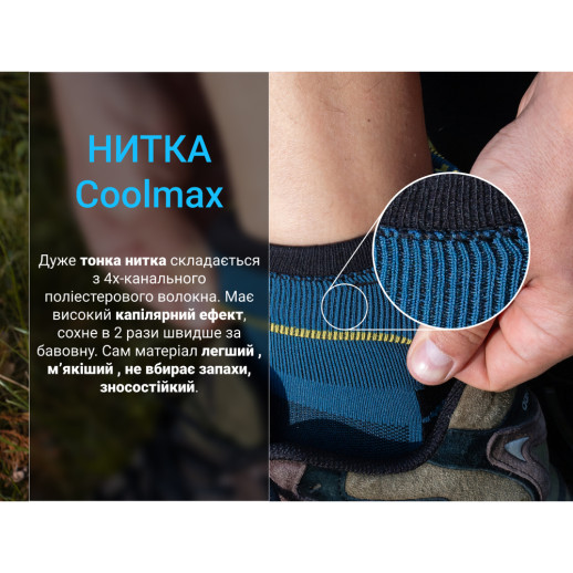 Носки водонепроницаемые Dexshell Running Lite 2.0 Socks, темно-голубые, размер M (39-42)