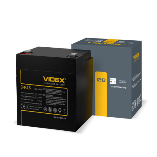 Аккумулятор Videx 6FM4.5 свинцово-кислотный 12V/4.5Ah