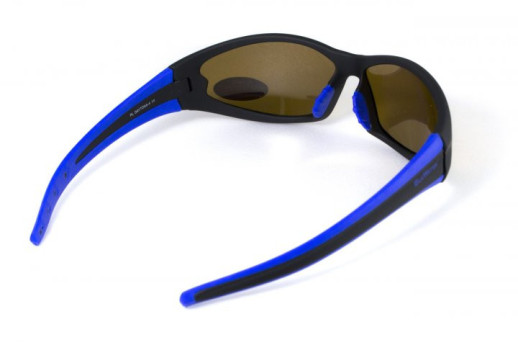 Очки поляризационные BluWater Daytona-4 Polarized (brown), коричневые в черно-синей оправе