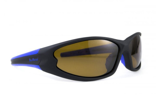 Очки поляризационные BluWater Daytona-4 Polarized (brown), коричневые в черно-синей оправе