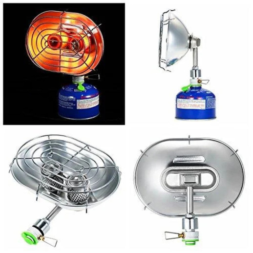Газовый обогреватель BRS-H22 + Газовый баллон резьбовой бутановый Quest, 450гр