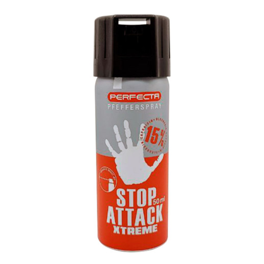 Баллончик газовый перцовый Umarex Perfecta Stop Attack Xtreme 15%, 50 мл, струйное распыление