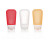 Набор силиконовых бутылочек Humangear GoToob + 3- Pack Large (прозрачный, красный, оранжевый)