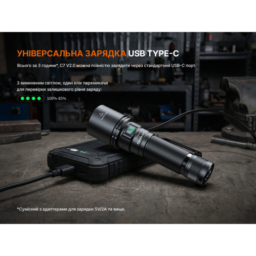 Фонарь ручной Fenix ​​C7 V.2.0