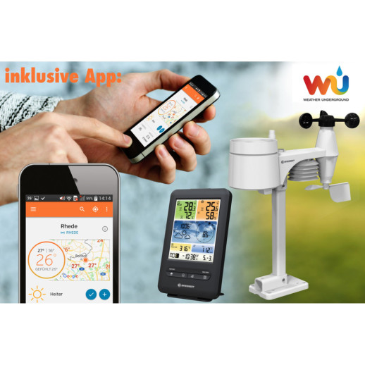 Метеостанция Bresser Weather Center 5-in-1 V WIFI Professional colour (7002585) (930104)