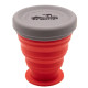 Стакан складной силиконовый с крышкой Tramp 200мл красный