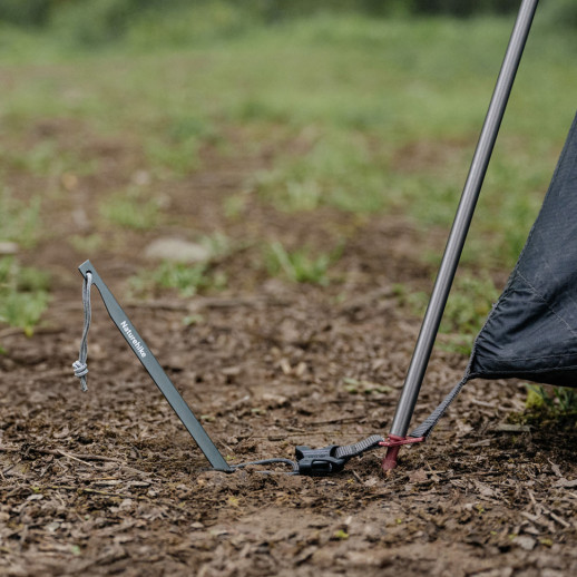 Колышки туристические облегченные Naturehike CNK2650PJ014, V-образные, 15 см, 6 шт, серый