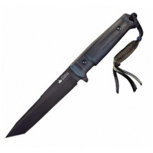 Нож Kizlyar Supreme Aggressor черный, сталь AUS8, черные ножны