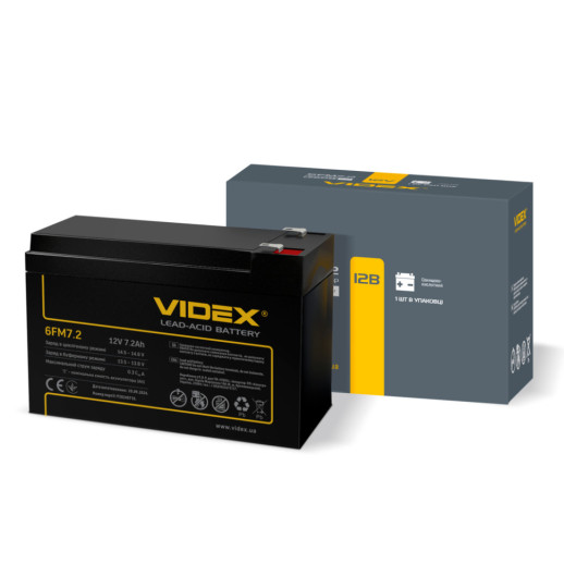 Аккумулятор Videx 6FM7.2 свинцово-кислотный 12V/7.2Ah