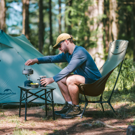 Стул складной ультралегкий Naturehike CNK2550JJ013 Yamami YL01, размер L, алюминий, серый