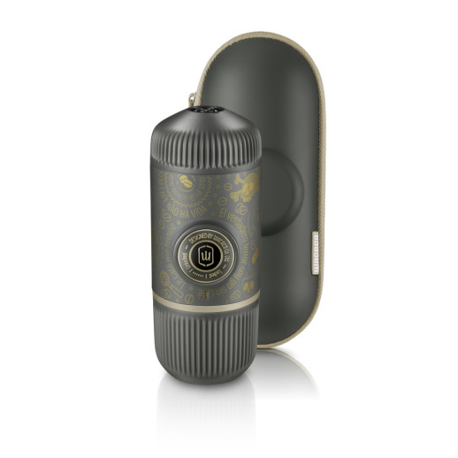 Портативная эспрессо-кофеварка Wacaco Nanopresso темно-серая с чехлом