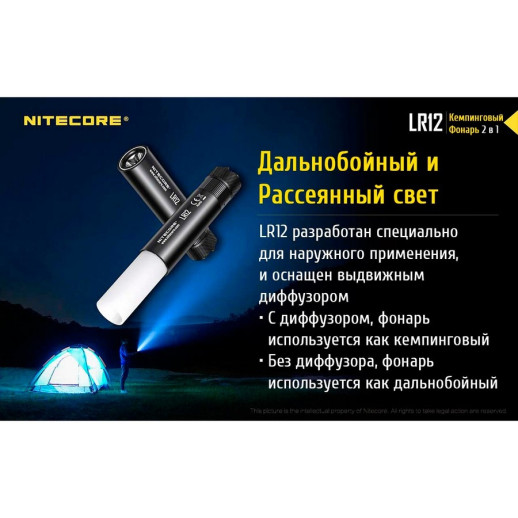 Кемпинговый фонарь Nitecore LR12, 1000 люмен