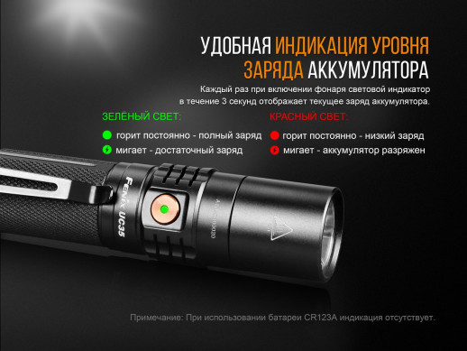 Фонарь ручной Fenix UC35 V20 CREE XP-L HI V3 (восстановленный)