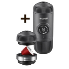 Портативная эспрессо-кофеварка Wacaco Nanopresso+ с адаптером для капсулы