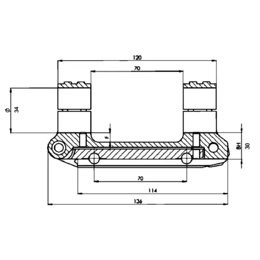 Моноблок Recknagel ERA-TAC. d – 34 мм. 0-20 MRAD. BH 30 мм. Picatinny