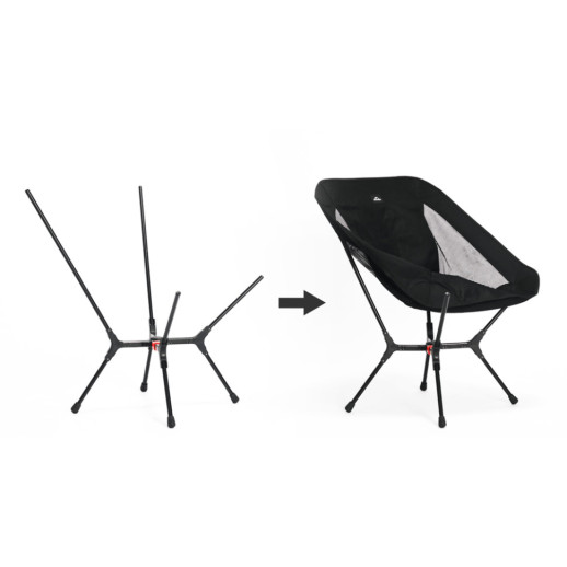 Стул складной ультралегкий Naturehike CNK2550JJ013 Yamami YL01, размер М, алюминий, серый