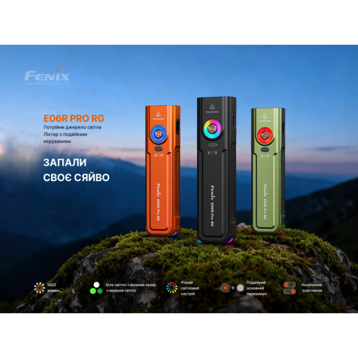 Фонарь Fenix ​​E06R PRO RG, оранжевый
