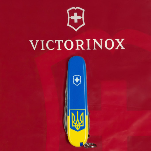 Нож Spartan Ukraine 91мм/12функ / Герб на флаге верт.