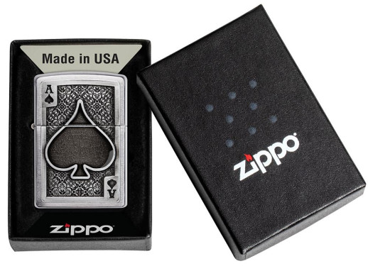 Зажигалка Zippo 200 Ace Of Spades Emblem (49637)