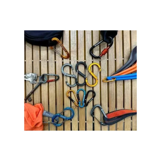 Карабин алюминиевый сервисный Base Camp Delta 8 Screw Set, Black (BCP 61115)