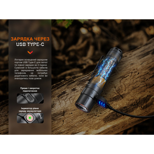 Фонарь ручной Fenix E35R, голубой | Лимитированная серия