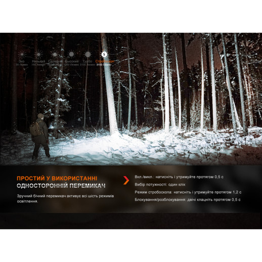 Фонарь ручной Fenix E35R, голубой | Лимитированная серия