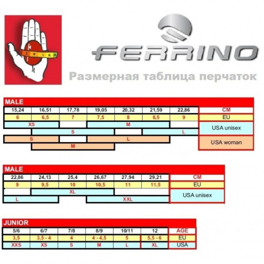 Перчатки Ferrino Curve, XXL