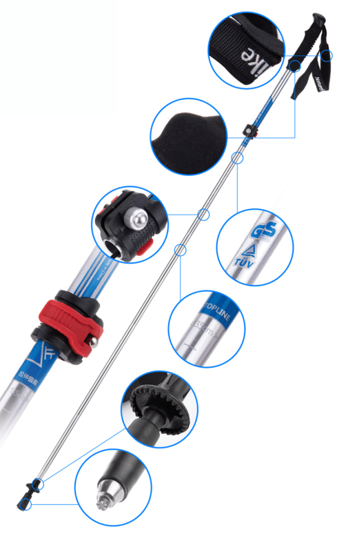 Трекинговые палки 7075 5-сек. Naturehike NH15A023-Z зеленые