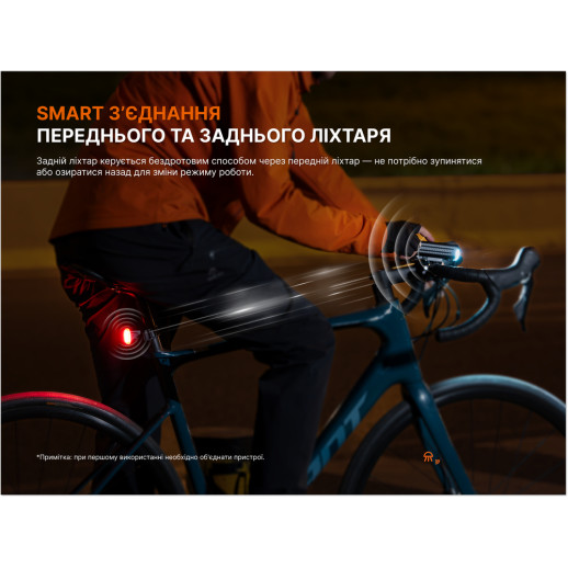 Комплект велофар (передняя+задняя) Fenix BC28R