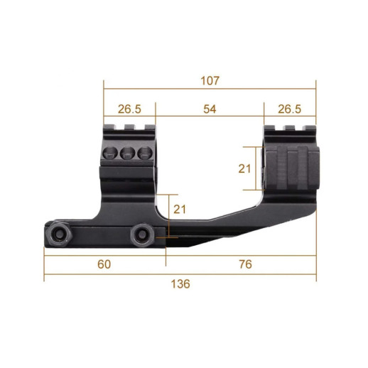 Моноблок Discovery Cantilever Scope Mount For Picatinny 1inch(25,4)/30MM (180103)